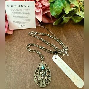 NWT Beautiful Sorrelli Black Tie Handcrafted Necklace